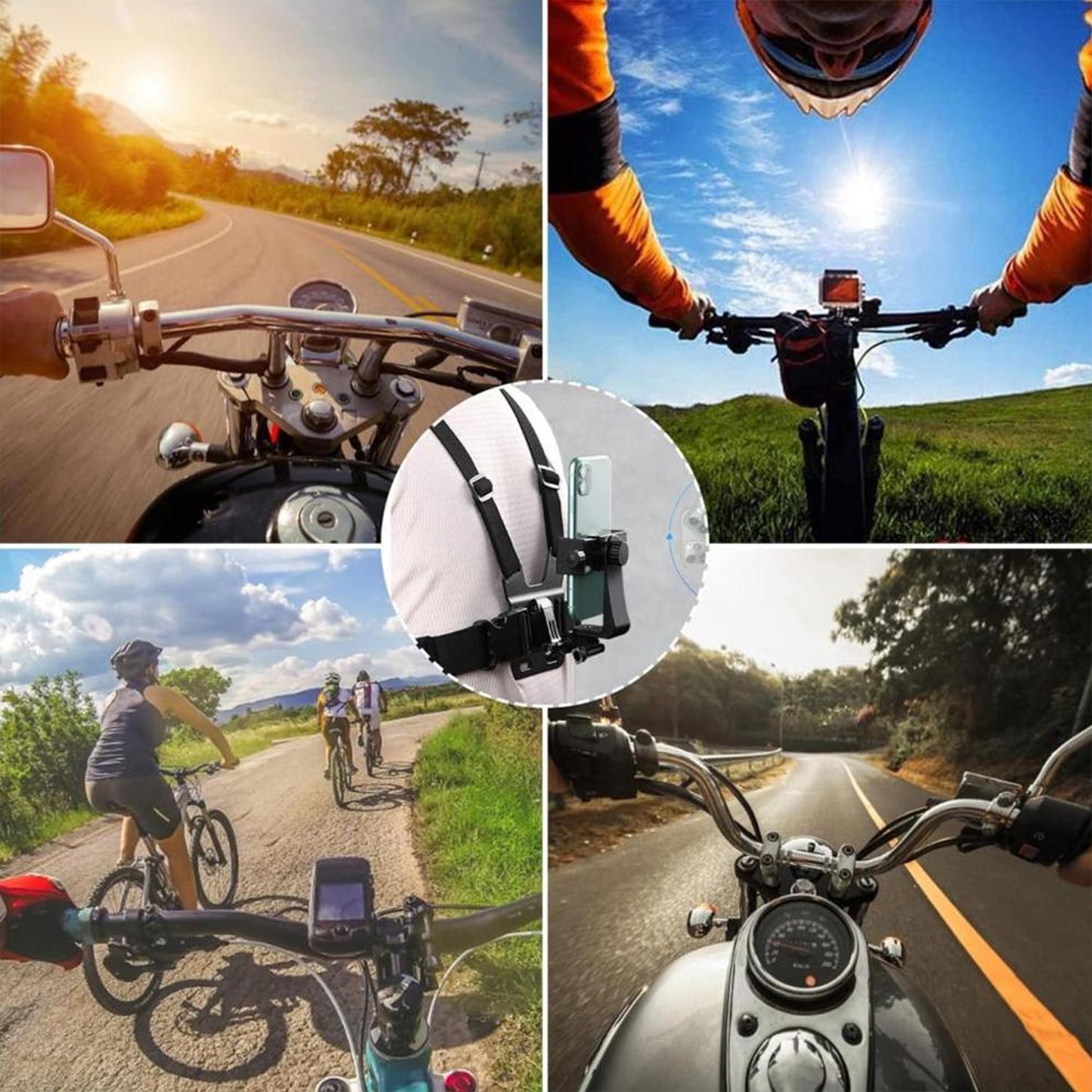Ultimate 360° Vlogging Chest Mount Harness - Universal Smartphone & Action Cam Holder