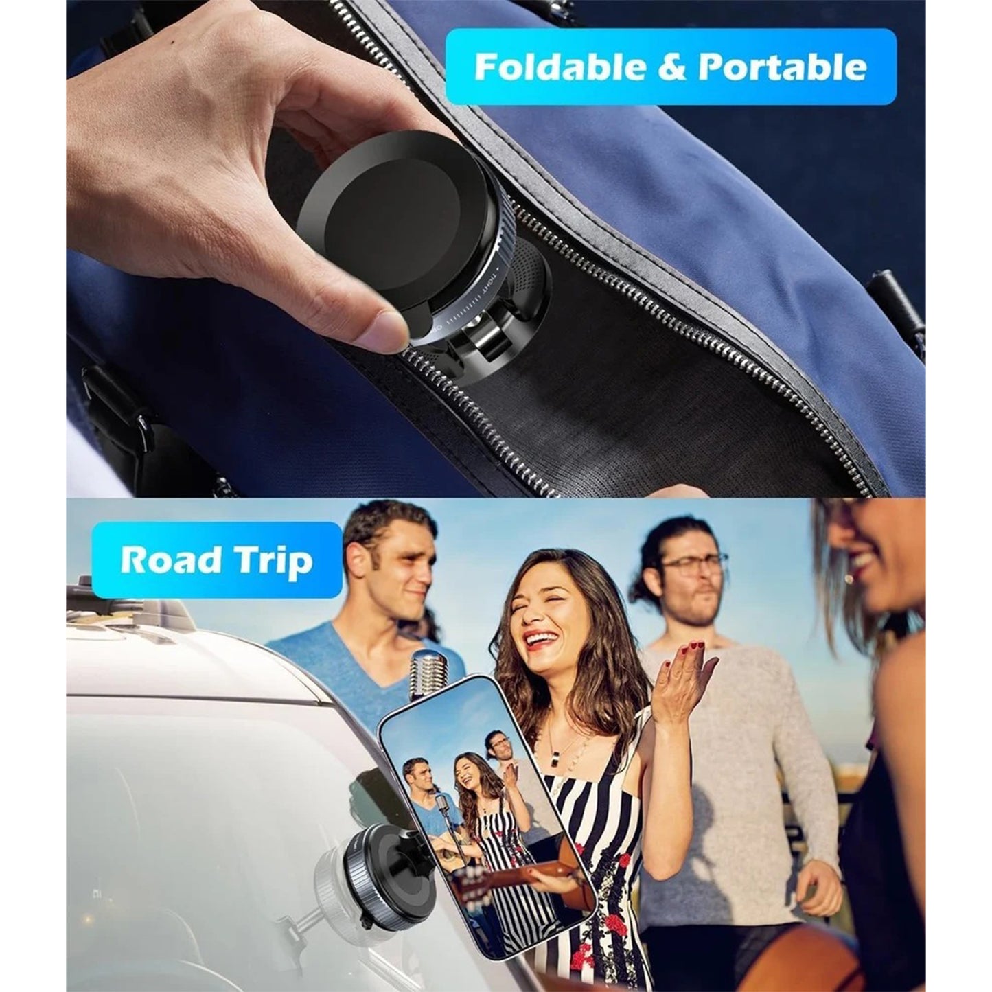 Mobile Phone Holder X68, K007 | 360° Rotatable Car Mount | Strong Grip Dashboard & AC Vent Mobile Holder