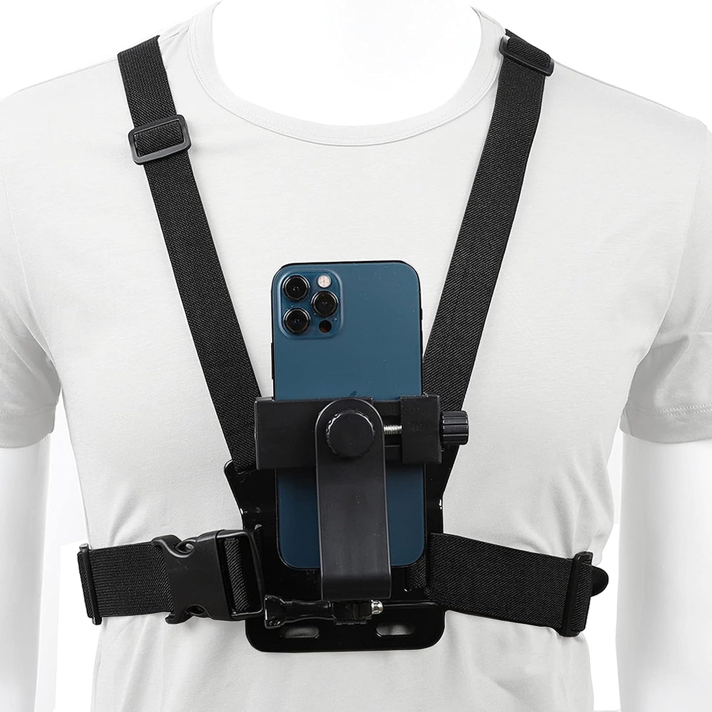Ultimate 360° Vlogging Chest Mount Harness - Universal Smartphone & Action Cam Holder