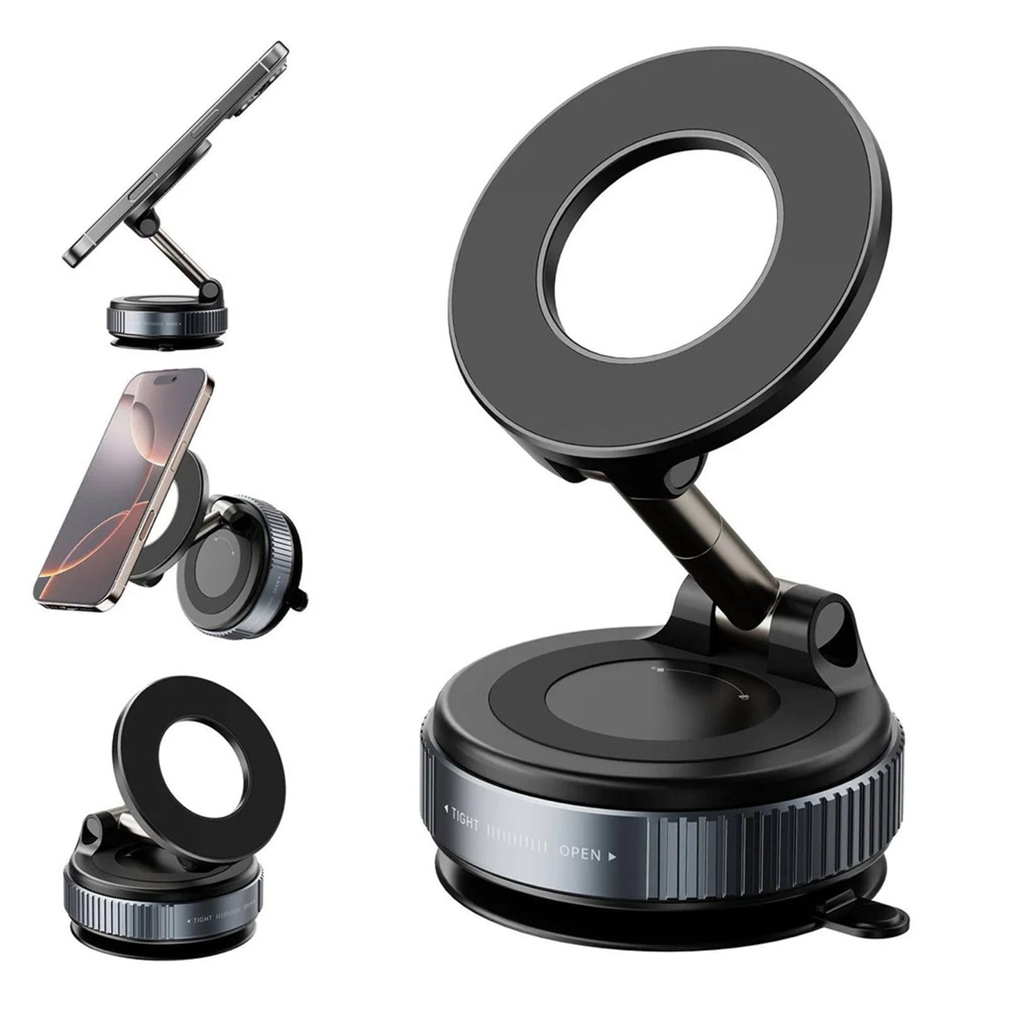 Mobile Phone Holder X68, K007 | 360° Rotatable Car Mount | Strong Grip Dashboard & AC Vent Mobile Holder