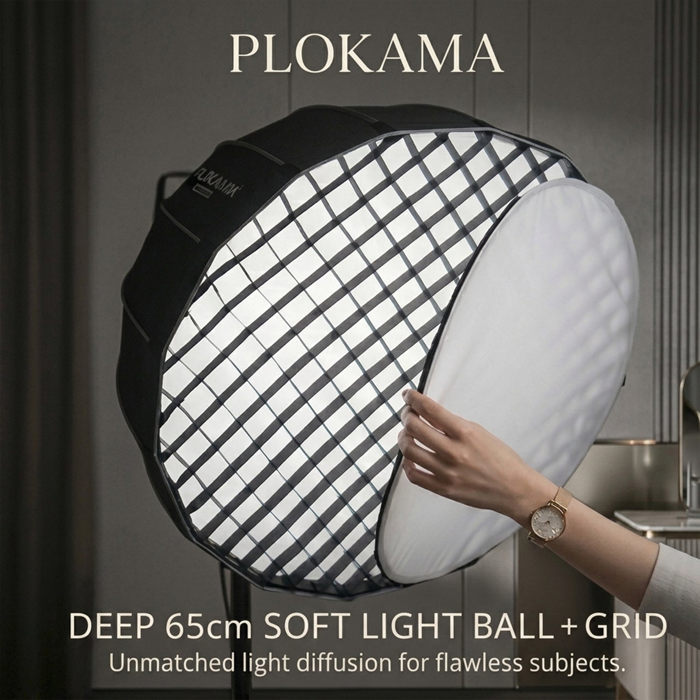 Plokama PK-600S Professional Studio LED Light Kit – 300W High-Power Photography Lighting with Soft Light Ball & 2.8M Tripod