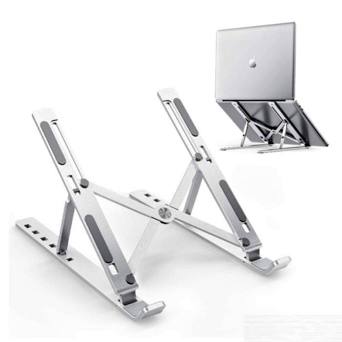 Premium Ergonomic Foldable Laptop Stand – Adjustable & Portable Aluminum Heat-Dissipation Mount