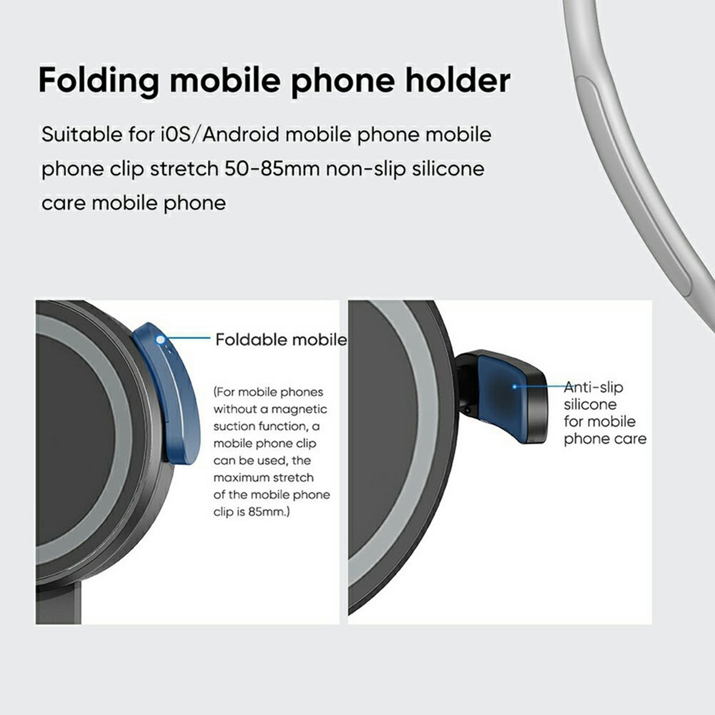 SCS-NH001 Magnetic Neck Phone Holder 360-Degree Rotation Hand Free POV Flexible Phone Neck Mount